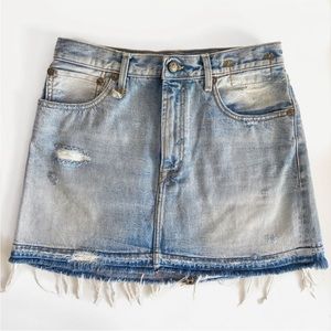 R13 Denim Mini Skirt